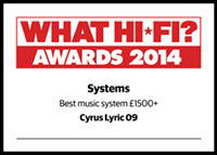CYRUS lyric09 review whathifi award 2014 best music system